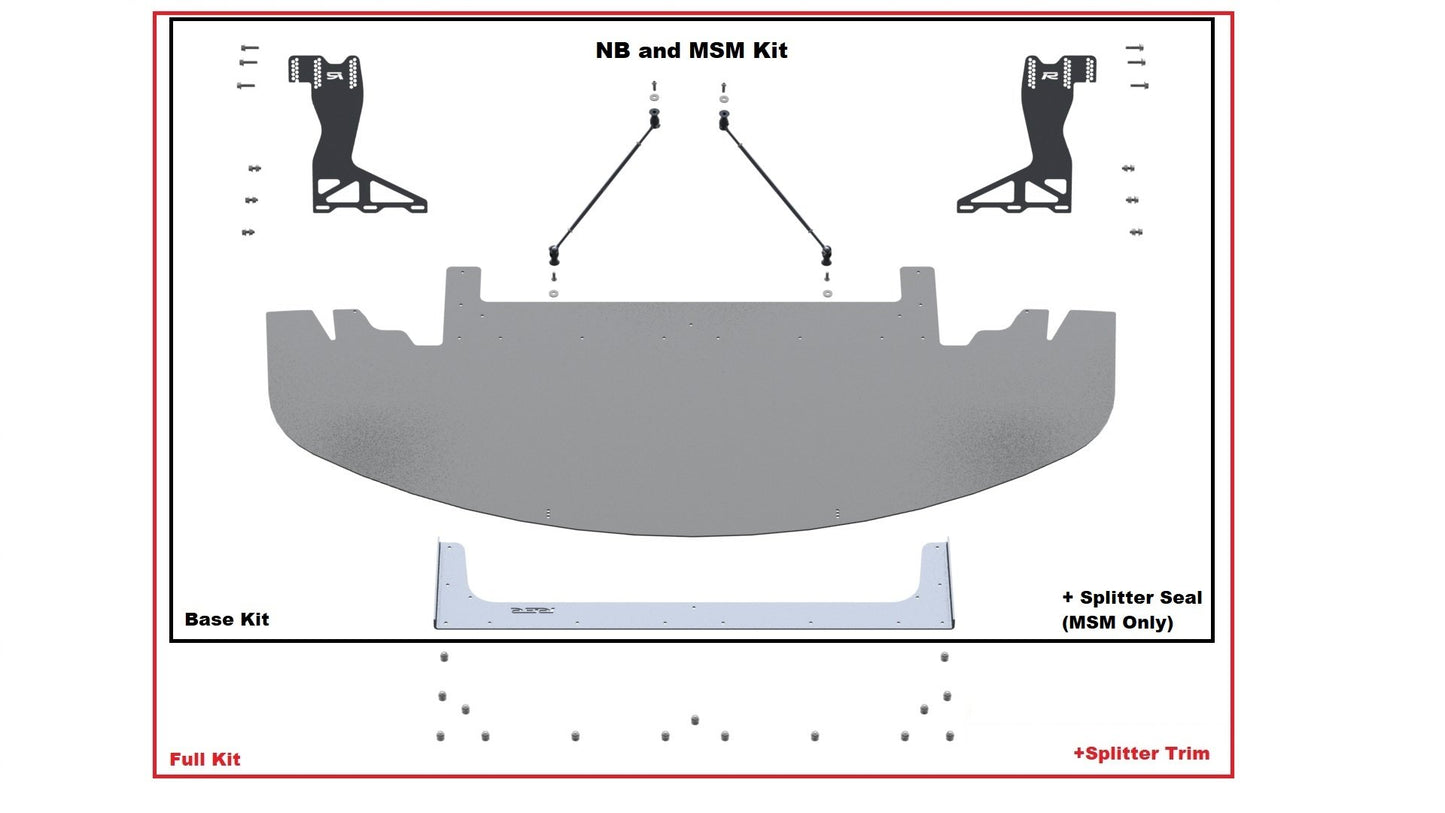 RGR NB MIATA "ULTRA" CHASSIS MOUNTED FRONT SPLITTER KIT