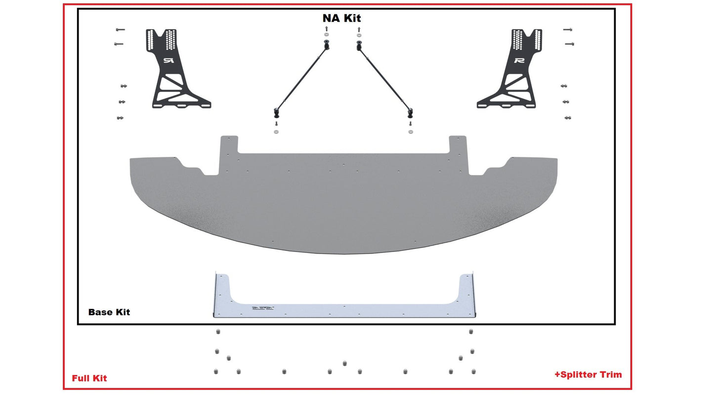 RGR NA MIATA "ULTRA" CHASSIS MOUNTED FRONT SPLITTER KIT