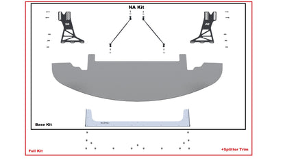 RGR NA MIATA "ULTRA" CHASSIS MOUNTED FRONT SPLITTER KIT