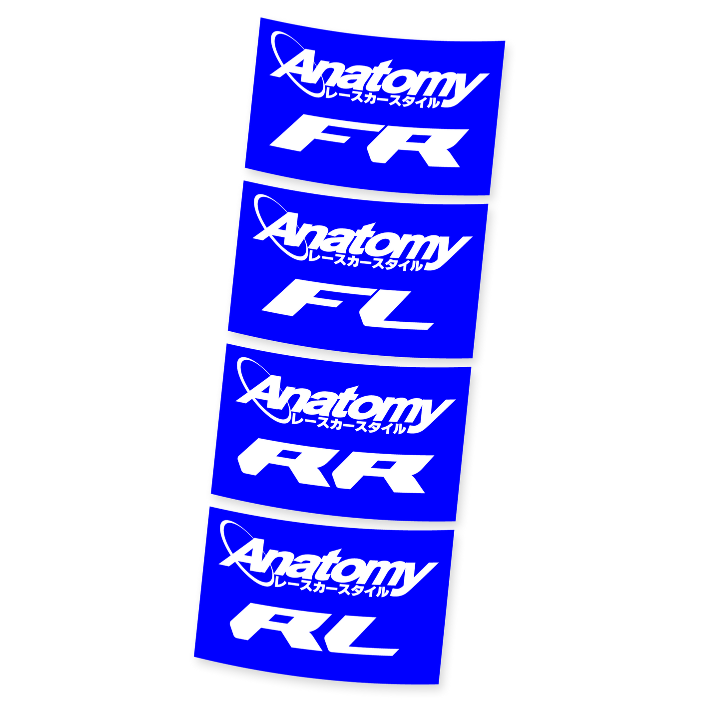 4 WHEEL DECALS FOR TIRE/WHEEL LOCATION  FR, FL, RR, RL  USED FOR TIRE USAGE AND WHEEL ROTATION